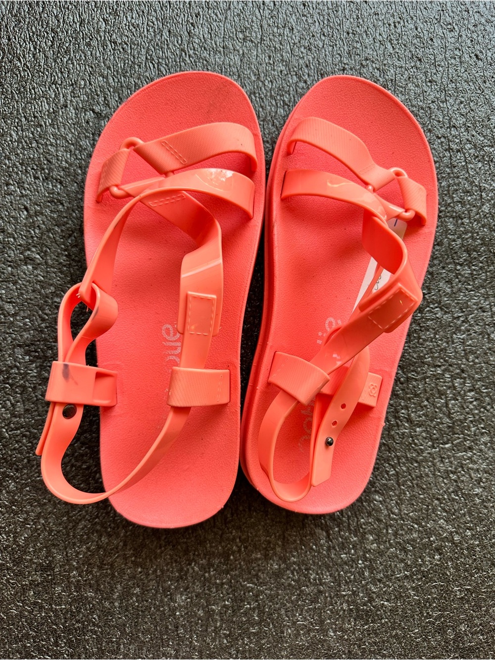 Bright Coral jelly Sandals